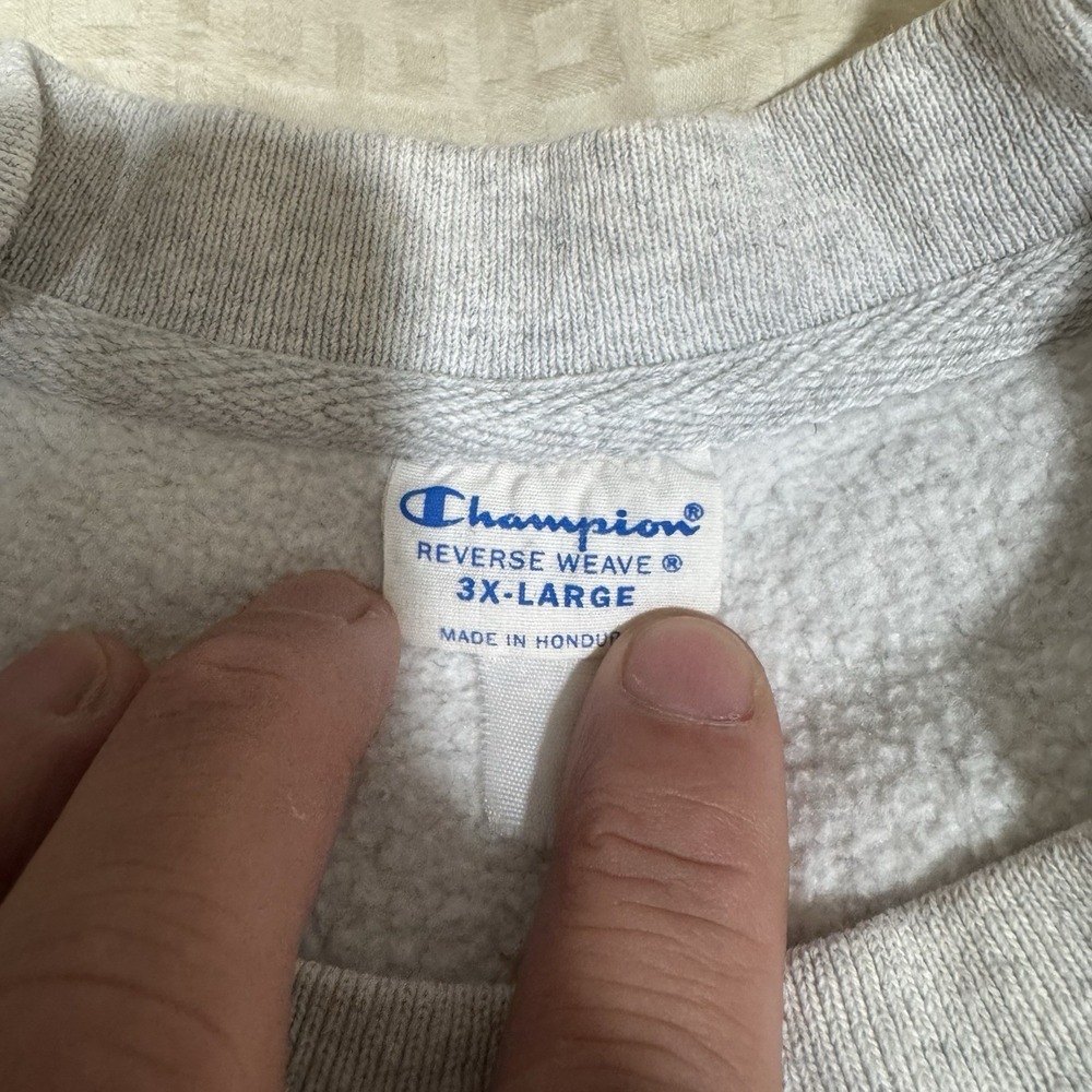 Champion Reverse Weave Temple University Crewneck Sweatshirt Light Gray 3XL - Picture 3 of 8